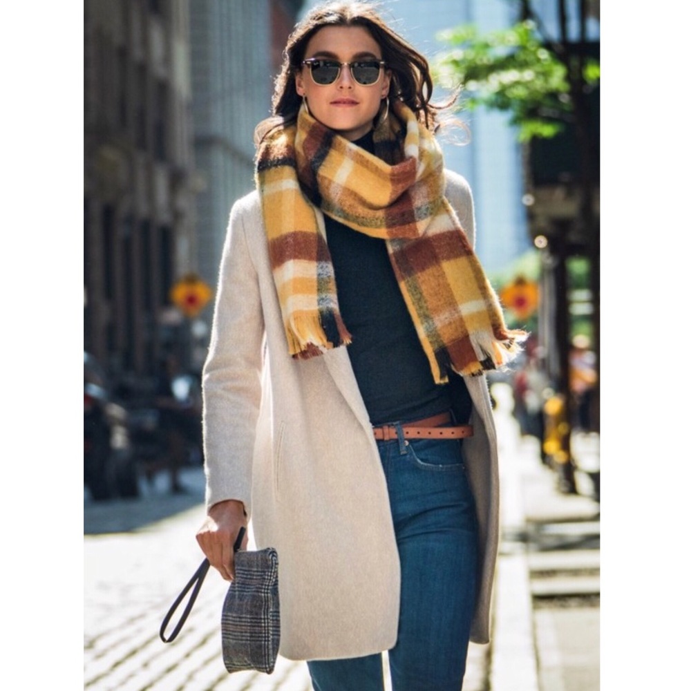 Plaid Brushed Scarf - Picture 4 of 4